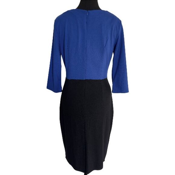 NWT HOMEYEE Black and Blue Dress Size 10 - Picture 3 of 8